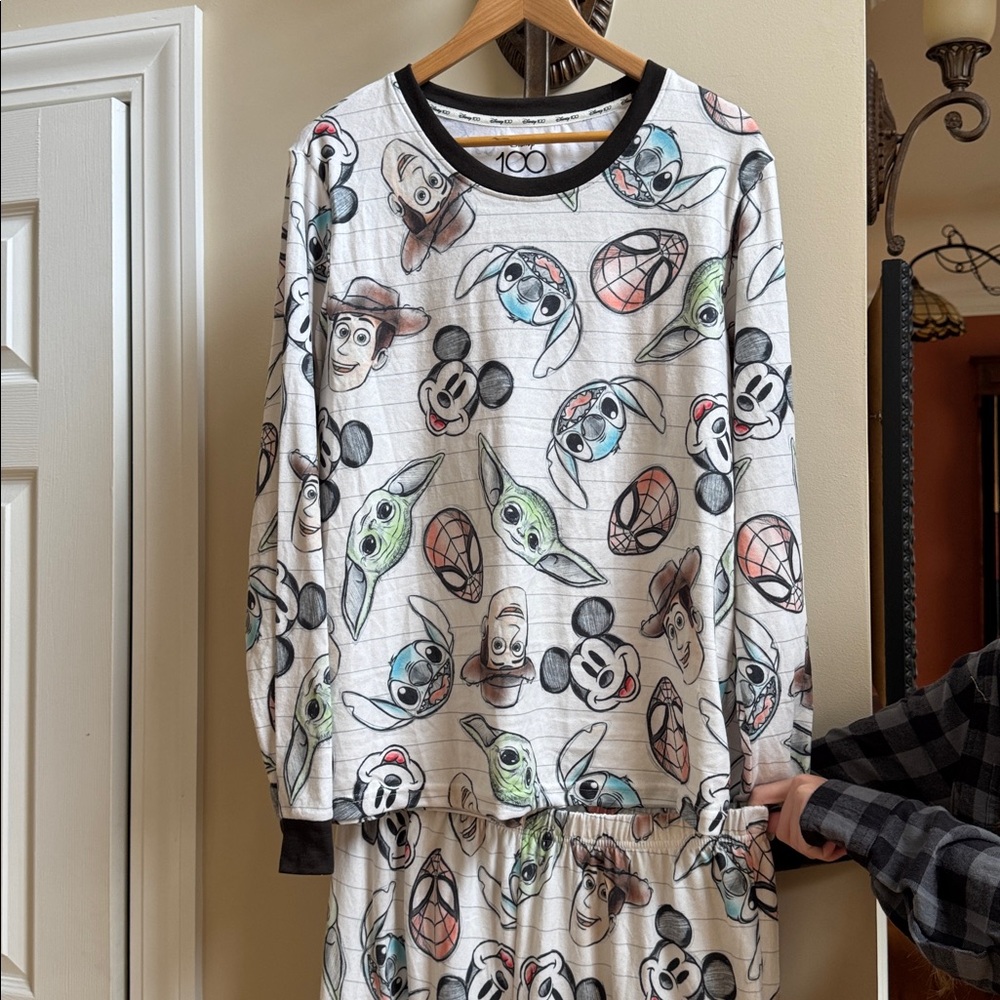 Disney 100 Black and White Character PJ's